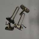 Home Security Door Lock, 2 Pack Latch Guard Clasp Front Door Locks for Kids, Home Reinforcement Lock for Swing-in Doors, Hotel Door Latches, Thicken Solid Aluminium Alloy (Antique Brass)