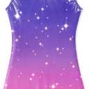 EQSJIU Gymnastics Leotards with Shorts for Girls Unicorn Rainbow Balloon Flower Sparkly Gradient Colors Biketard 1-10 Years