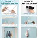 Reallnaive Seashell Over The Door Hooks Nautical Coastal Bathroom Decor Hanger Wall Mount Rack Holder for Towel, Hat, Coat, Cloth, Keychain, Bag, Seaside Home Decor