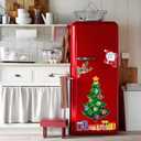 2 x Magnetic Christmas Tree for Refrigerator, Soft Magnetic Ornaments Set, Reusable Holiday Decor for Kids & Family, Lovely Xmas Decoration for Home, Kitchen, Office (Xmas Tree-A)