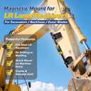 Upgrade Magnetic Mount for LR Receivers, Adjustable Dual-Magnet Bracket, Strong Hold for Flat-Back Dozer Blades, Backhoes & Excavators, No-Drill Quick Installation for Construction & Surveying
