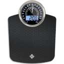 ZENO Hybrid 2-in-1 Analog & Digital Weighing Scale for Body Weight up to 400lbs - Thick Tempered Glass - Extra Large Display - Easy to Read Digital Bathroom Scale - New - Black Nova