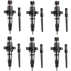6PCS Fuel Injectors 0986435503 for Dodge Ram 2500 3500 2003-2004 5.9L Cummins Diesel Engine Direct OE Replacement for 0445120255