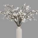 Geegoods Artificial Baby Breath Flowers, 10 Long Stem White Faux Branches for Tall Vases, Real Touch Indoor Home & Table Centerpiece Decor