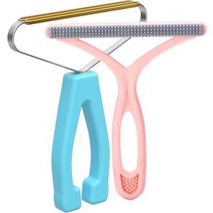 Pet Hair Remover,Pet Hair Removal Tool,Cleaner Pro Pet Hair,Fabric Shaver,Lint Remover,Lint Cleaner Pro,Carpet Rake,Dog Hair Remover and Cat Hair Remover for Rugs,Couch,Pet Towers (Blue and Pink)