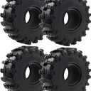 4Pcs ShareGoo Rubber 2.2" Crawler Mud Terrain Tires Super Grip Soft Tyre OD 148mm Compatible with Axial SCX10 90047 D90 TF2 Tamiya CC01 Traxxas TRX4 1/10 RC Rock Crawler Rims Beadlock