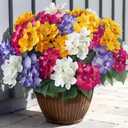 16 Bundles Artificial Hydrangea Flowers for Outdoor Decor, Realistic Faux Silk Bouquets Sun-Resistant Fake Plants for Front Door Balcony Farmhouse Garden Home Spring Summer Decor (Mixed Color)