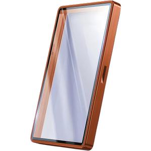 UV-Resistant Magnetic Metal Slab Case for 35pt PSA, BGS, CGC Graded Cards. High Alumina Glass, Multi-Point Magnetic Lock, Durable Metal Frame, Stackable Design, Orange