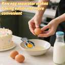 Egg Yolk Separator, Stainless Steel Egg White Splitter Separator Filter Remover Tool Home Kitchen Gadget Accessories for Cooking Baking Easy Separation (Silver)