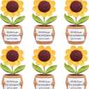 Wavwavw 6 Pcs Employee Appreciation Gifts Bulk Administrative Professionals Week Gift Thank You Volunteer Team Coworkers Staff Positive Handmade Crochet with Inspirational Card(Difference You've Made)