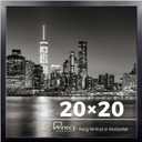 Annecy 20x20 Picture Frame Black1 Pack, 20 x 20 Picture Frame for Wall Decoration, Classic Black Minimalist Style Suitable for Decorating Houses, Offices, Hotels