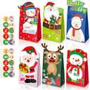 ysmile 24 ct Christmas Treat Bag, Small Xmas Gift Bag for Goodie Wrap, Christmas Party Favor 9"