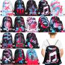 Funtery 32 Pcs Music Party Drawstring Bags Music Party Favors Birthday Treat Bags for Teens Social Media Theme Gifts School Travel Supplies, 11.81 x 9.84 Inch