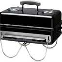 Weber GoAnywhere Charcoal Grill Compact Portable BBQ Grill for Camping, Tailgating & Outdoor Cooking with 2Piece Cooking Grate & Precise Airflow Dampers