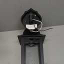 Porch Light with GFCI Outlet Dusk to Dawn Motion Sensor Outdoor Light 3 Light Modes Exterior Light Fixture Waterproof Outside Wall Light for House Patio Garage (Black 1-pack, Black with Copper Trim)