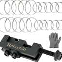 axle boot clamp tool, with 20 PCS 304 Stainless Steel Single Ear Hose Clamp, Drive Shaft CV Axle Boot Clamp Removal and Installation Tool (10pcs Small+ 10pcs Large)