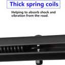 Black Straight Spring Loaded Mud Flap Hangers Brackets Mudflap Holders Mounts Set 1-1/8" Bolt Spacing 30" Length with Aluminum Reflective Tapes fit for Semi Trucks Trailers, 2 pcs