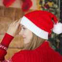 HINDAWI Christmas Santa Hat for Adult Women Men Kids Girl Boy Xmas Ski Knit Warm Hat Festive Holiday Cap