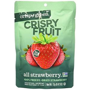 CRISPY GREEN Freeze Dried Strawberries, 0.42 OZ Pack of 2, Best By: 2026.04.25