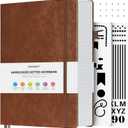 Bullet Dotted Journal Notebook, 312 Numbered Pages A5 Hardcover Dotted Notebooks, 100gsm No Bleed Paper Dot Grid Notebook with Index Pages, Dot Journal for Women Men, 5.75" x 8.38", Brown