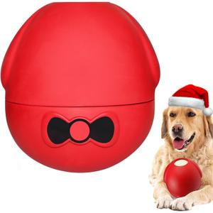 Yipetor Rubber Wobbly Dog Toy, Frozen Treat Toy, Long-Lasting Interactive Dog Toy to Keep Your Pup Distracted, Dog Slow Feeder for Healthy Eating -for Large Dogs (Red)