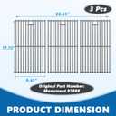 SafBbcue 97888 Grill Grates for Monument Grill 24633 13892 17842 24367 35633 41847NG Grill Replacement Parts, Stainless Steel Cooking Grids for Monument 35633R 35633B D405 D425 4-Burner Accessories