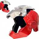 Wearable Hero-Style Helmet with Glowing Eyes – Cosplay Mask for Kids and Teens,Great for Halloween,Birthday Gifts (M)