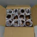 24 Pack Vintage Amber Votive Candle Holders, Glass Small Tea Lights Candle Holders for Table Centerpiece for Home Decor Party Fall Boho Decor(24,Amber)