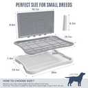 Pee Pad Holder, Indoor Dog Potty for Dogs, Puppy Pad Holder, Puppy Potty Training Tray with Splash Wall & Center Post, 20.1"15.4"