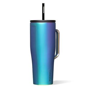 Corkcicle Cold Cup XL Insulated Tumbler with Handle, Lid, & Straw, Dragonfly, 30 oz – Reusable Cupholder Friendly Water Bottle Keeps Drinks Cold 12hrs