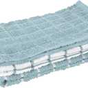 Ritz Premium 100% Cotton Terry Check Kitchen Dish Towels - Highly Absorbent, Super Soft, Long-Lasting, 25"x15", 3-Pack, Dew