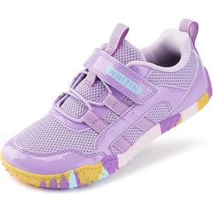 WHITIN Little Kids Barefoot Shoes Girls Boys Wide Toe Box Sneakers Size 11 Zero Drop Running Walking No-Slip Children Lightweight Colorful Purple 29