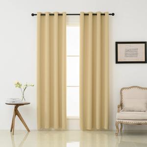 Pickluc Blackout Curtain 108 Inches Long 2 Panels, Grommet Window Drapes for Living Room, Thermal Insulated, Noise Reduction, Privacy Protection, Beige, 52" Wide x 108" Length