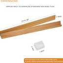 4PCS Wooden Mahjong Racks with Magnetic Pushers, 17.4 in Natural Wood American Mahjong Tile Rack Set, Modern Table Game Accessories for Mahjong TilesNatural,17.5