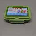 Jelife Bento Box Kids Lunch Box - Large Bento-Style Leakproof with 4 Compartments Food Storage Container with Tableware for Kids Back to School, Reusable On-the-Go Meal and Snack Packing, Green