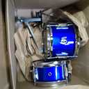 Music Alley 3 Piece Kids Drum Set with Drum Sticks & Drum Throne Seat