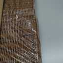 12X12X10in Plastic Wicker Storage Basket, Collapsible Wicker Cube Storage for Shelves, Woven Plastic Storage Basket for Pantry, Bedroom, Living Room, Bathroom, Shelves-3 Pack (Natural)