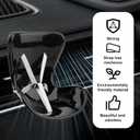 3 x BOXOB Car Doll Seat, Cute Car Air Vent Decoration Seat Fun and Functional Doll Chair Couch Sofa Fashionable Ornaments for Display Accessories (Black)