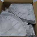 Nieifi Corner Shower Caddy Stand-4 Tier Rustproof Anodized Aluminum Standing Shower Organizer-Shower Caddy Corner-Dual Stability to Anti-Shaking-Height-Adjustable Legs for Uneven Surfaces-Silver