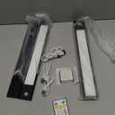 12" UltraThin Under Cabinet Lighting Wireless, Aluminum Alloy Under Counter Lights for Kitchen, 3ColorTemps Magnetic Closet Lights, Rechargeable Motion Sensor Light Indoor (4 Pack, Black)