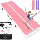 Inflatable Air Gymnastics Mat Tumble Track, 6.6/10/13/16/20ft Tumbling Mat Air Tumbling Track, Air Training Mat with Air Pump for Home/Water Fun/Gym/Yoga/Training/Cheerleading