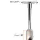 uxcell Shower Curtain Rods Wardrobe Pipe Lever Support Bracket 6pcs End Hanger for Oval Closet Rod 16x30mm, Adjustable 84-105mm Height (Silver Tone)
