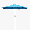 Blissun 9' Outdoor Patio Umbrella, Outdoor Table Umbrella, Yard Umbrella, Market Umbrella with 8 Sturdy Ribs, Push Button Tilt and Crank
