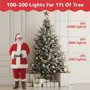 PREXTEX 100-Count Ultra Bright Christmas Lights - 20 ft Clear StringLights on White Wire - Incandescent Xmas TreeLights for Indoor and Outdoor Decorations