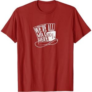 Alice In Wonderland - Mad Hatter - We're All Mad Here T-Shirt
(Small)