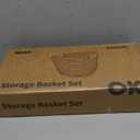 OOOK Storage Basket Set, 3 Pack Baskets for Shelves, White Storage Baskets for Organizing Toys, 11.4"Lx9.4"Wx7.4"H