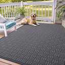 OLANLY Front Door Mat Outside Entrance 71x47, Heavy-Duty Rubber Doormat | Grey, Absorbent, Stain and Fade Resistant, Non-Slip Backing, Low-Profile Indoor Outdoor Floor Mat for Entryway, Easy to Clean