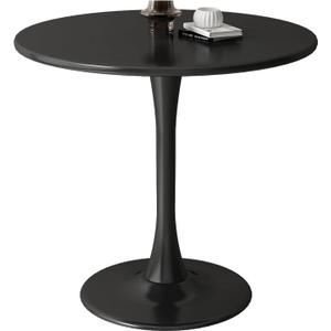 Black Round Table Modern Dining Table Tulip Round Kitchen Table Mid Century Coffee Table for Living Room, 31.5 inch