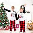 ANGELGGH Matching Christmas Pajamas for Family, Cute Vacation PJs Sets for Couples/Women/Men, Xmas 2 Piece Jammies Sleepwear