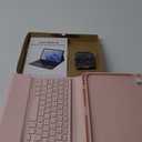 CHESONA for iPad 10th Generation Case with Keyboard, 7 Color Backlight, Multi-Touch Trackpad, Flip Stand Case with Pencil Holder, 2 Wireless Channels for iPad (A16) 11th/10th Gen 2025/2022, Pale Pink